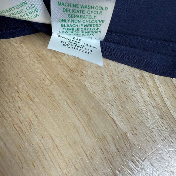 Lilly Pulitzer NWT Nala Soft Shift Dress True Navy Blue Size 4 Gold Floral Lace - Picture 12 of 12